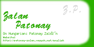 zalan patonay business card